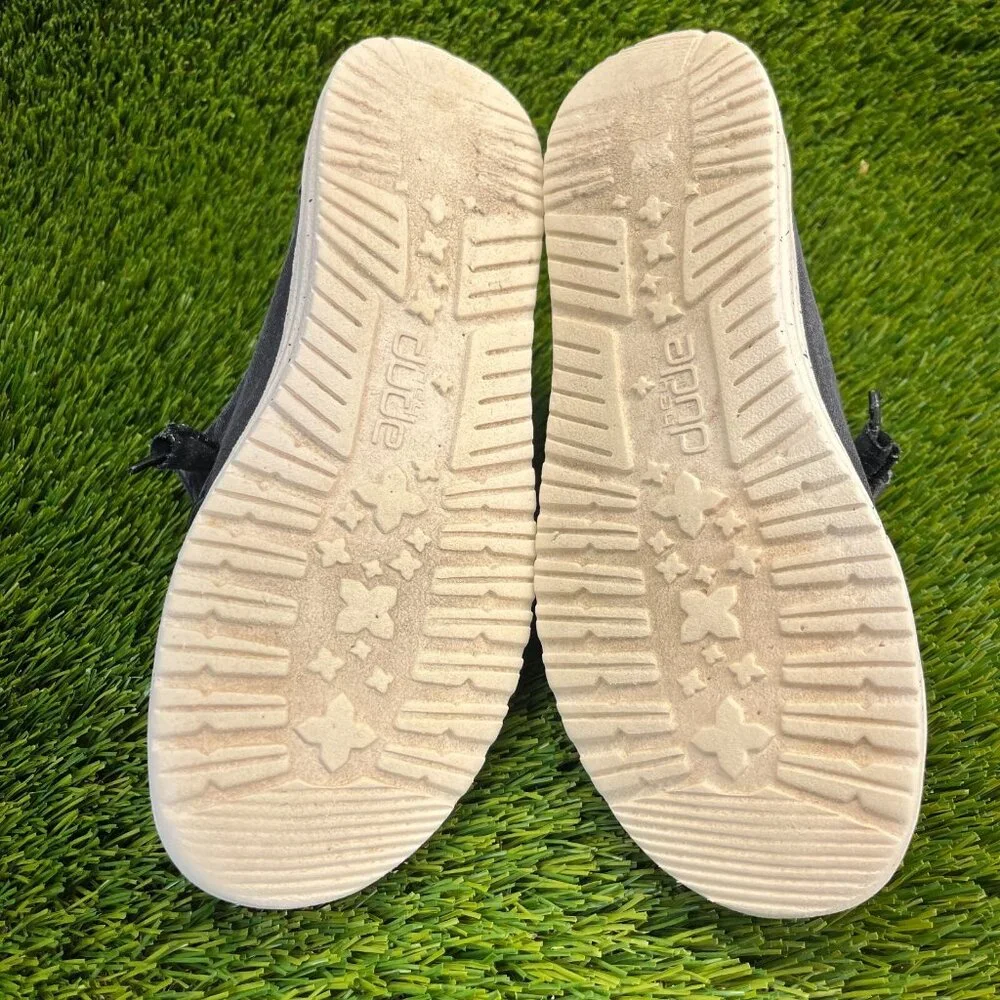 Hey Dude Wendy L Womens Size 5 Black Walking Breathable‎ Shoes Slip Ons